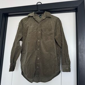 Olive/forest green button up shacket